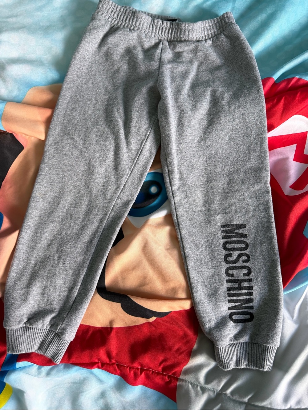 Moschino Kids Grey Logo Joggers